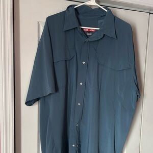 The Reel Men's Blue Casual Button Down Shirt